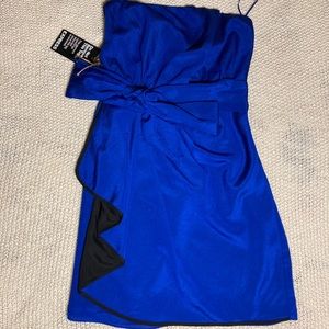 Cobalt Blue Mini Cocktail Dress
